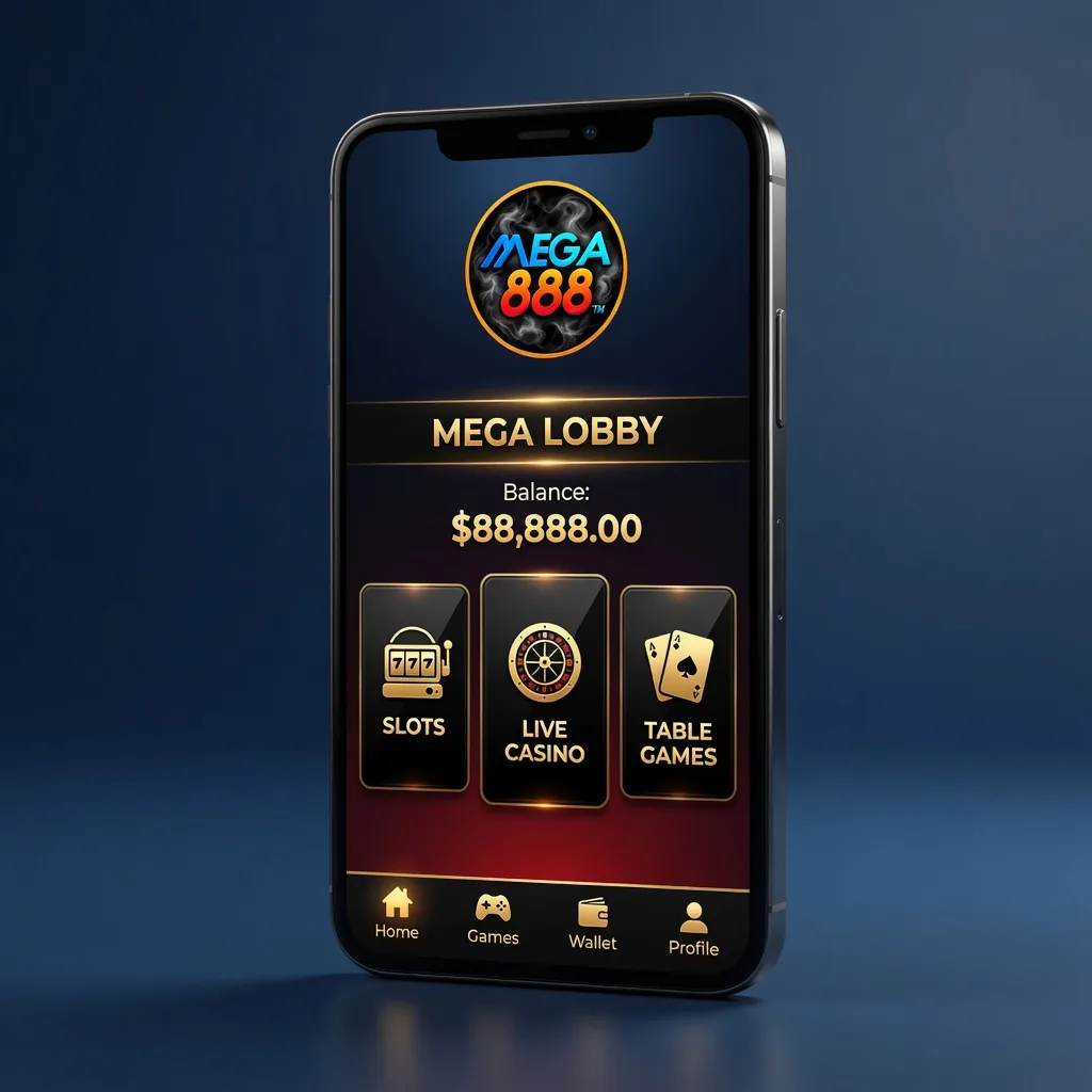 Telefon pintar dengan paparan lobi MEGA888